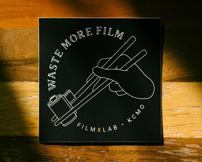 waste more film chopsticks sticker