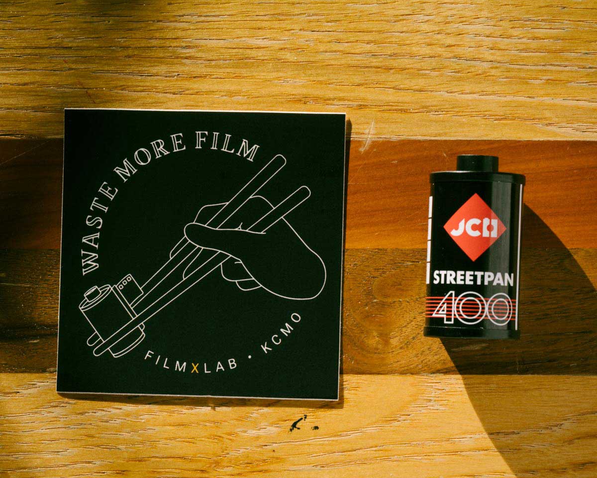 waste more film chopsticks sticker